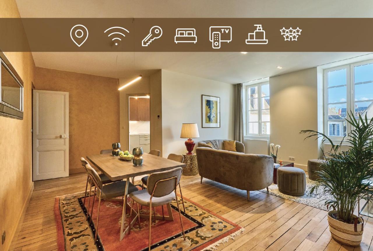 Les Suites Du Palais: Luxe 4-Star Apartment with Cathedral Views Nevers Exterior photo